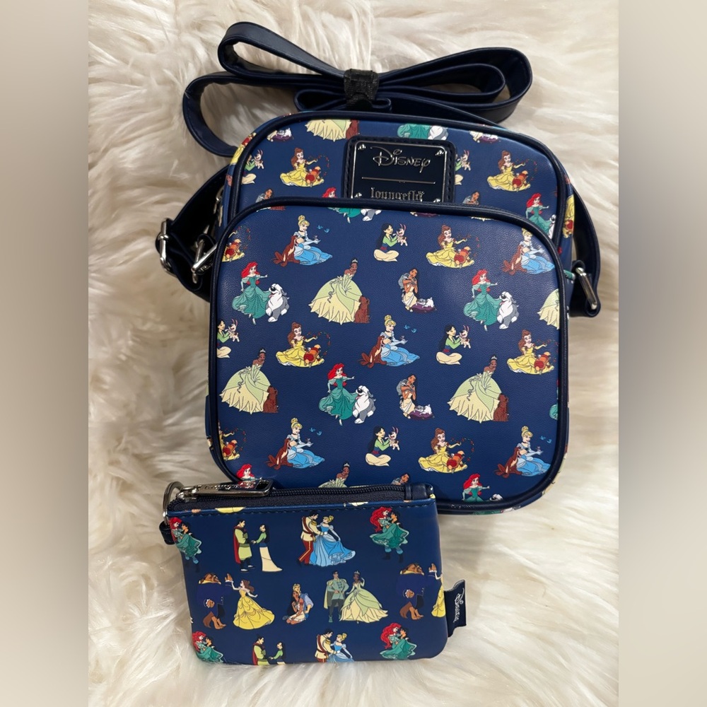 Loungefly Disney Princess Royal Pets Crossbody Bag and Coin Purse EUC